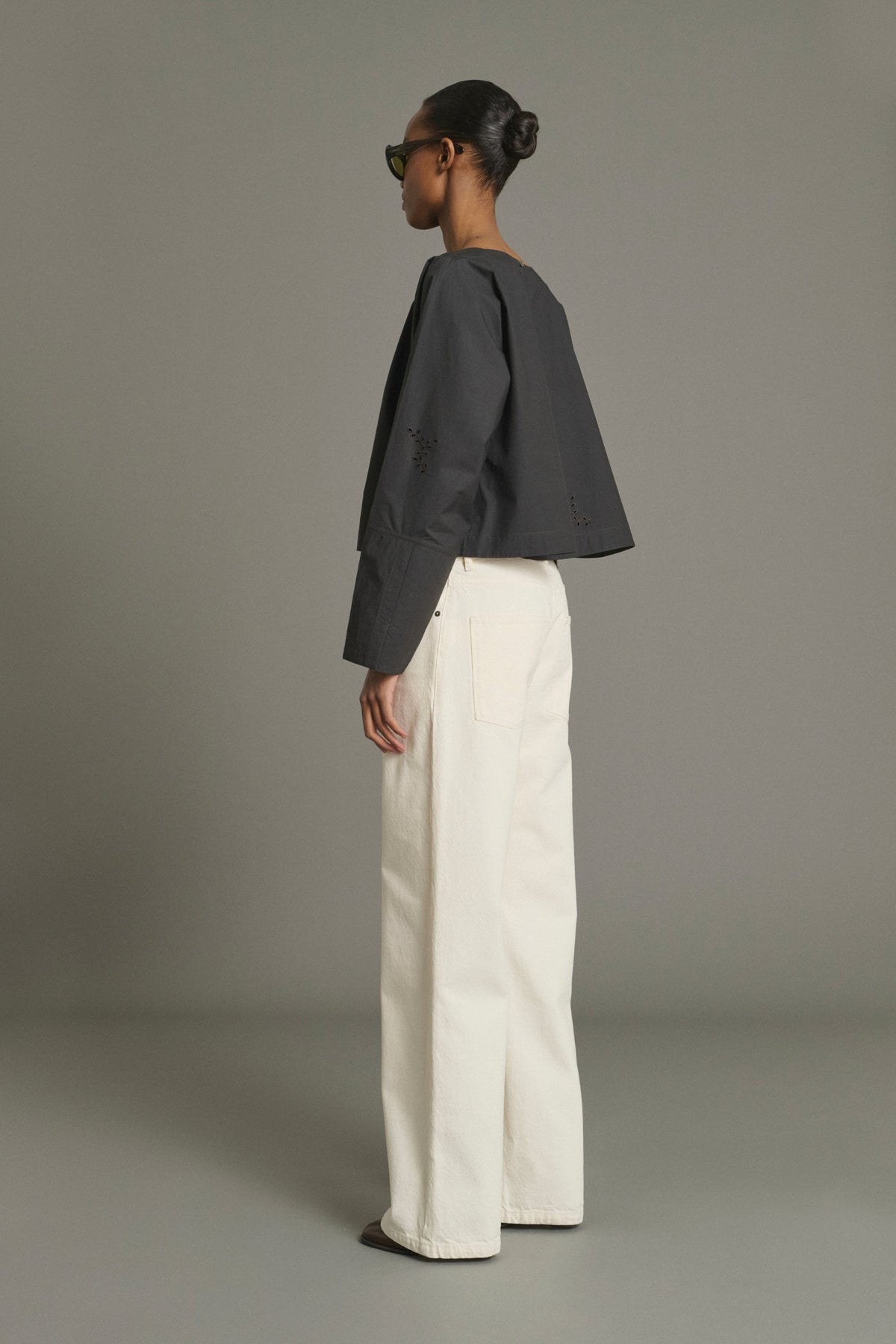 Blouse évasée en broderie anglaise Hansel