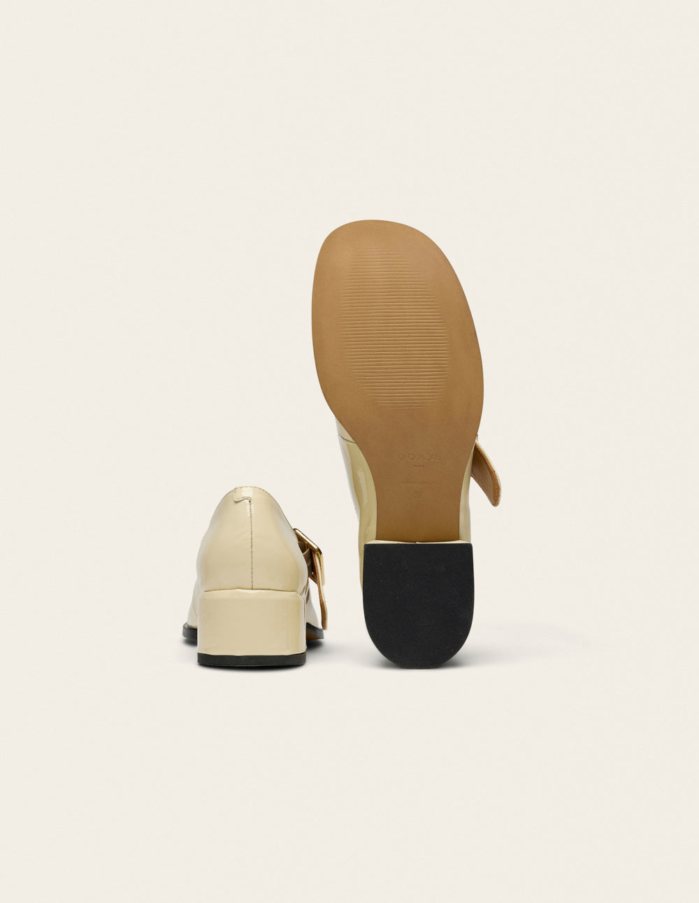 Chaussures Escarpins Amari en cuir vernis Ivoire