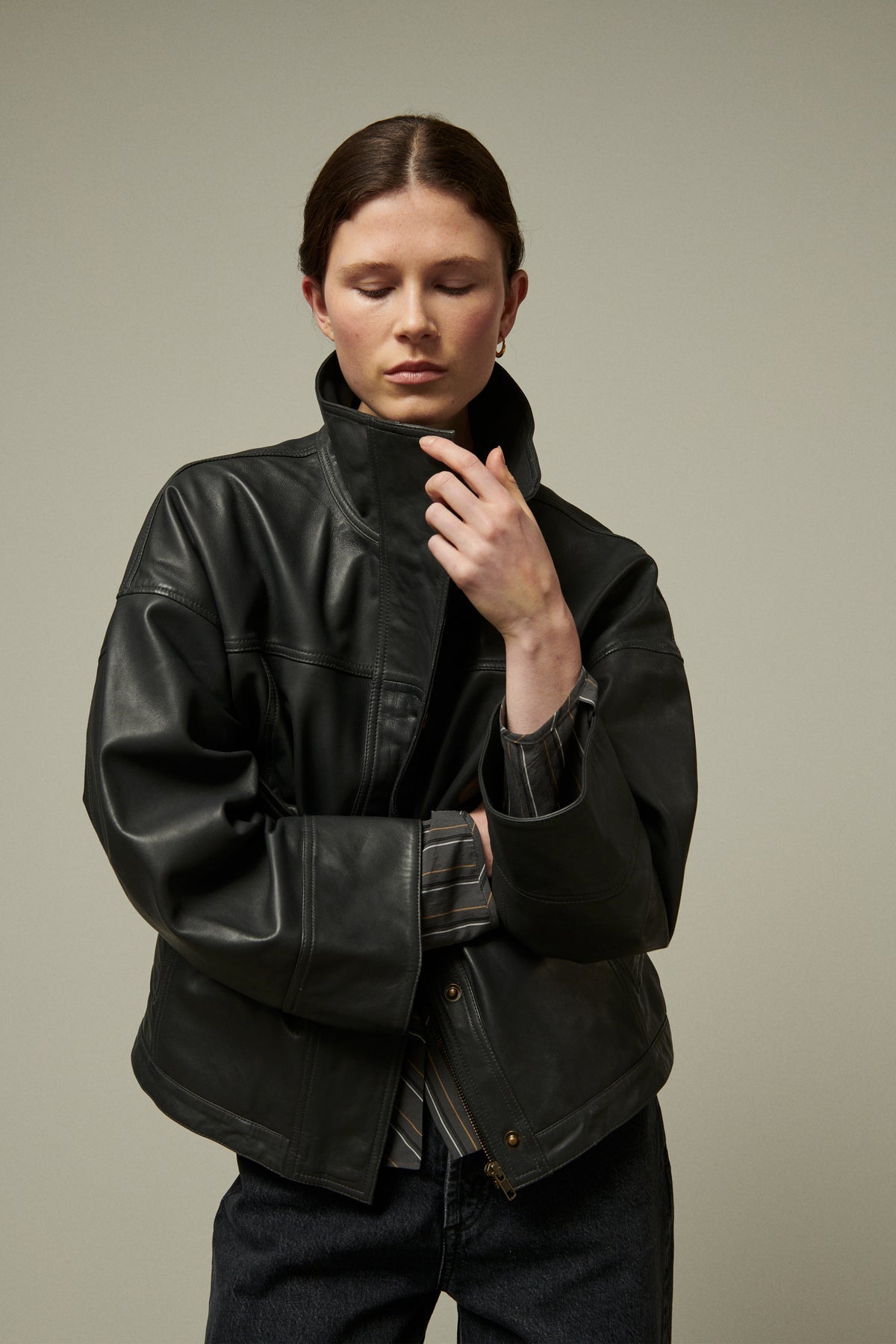 Veste Tiziano en cuir Bellepiece
