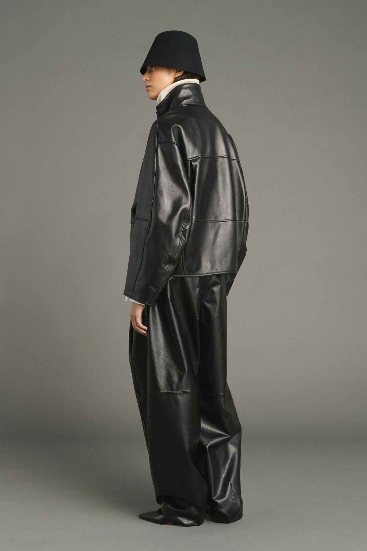 Veste en cuir souple Gamma Sœur
