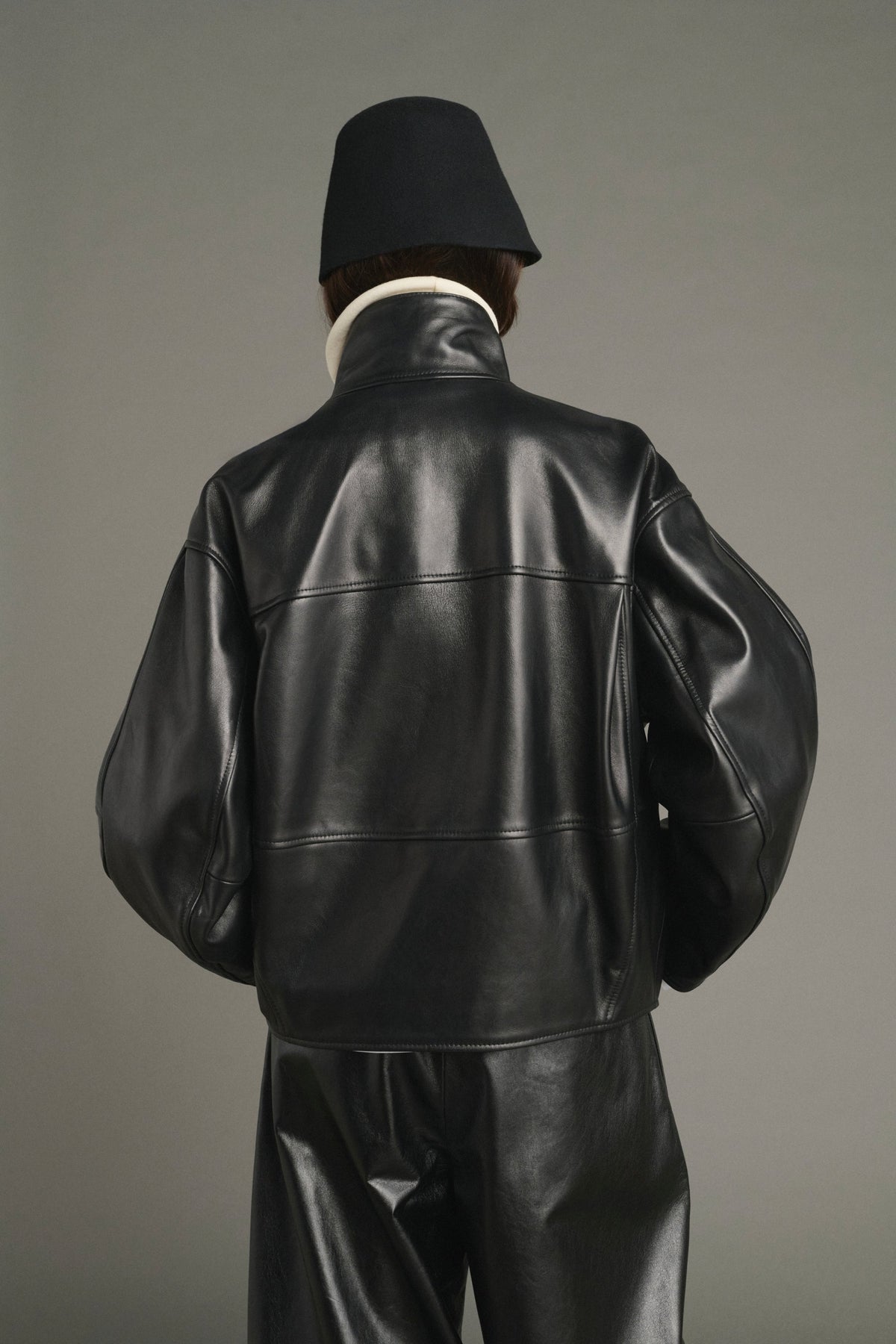 Veste en cuir souple Gamma Sœur