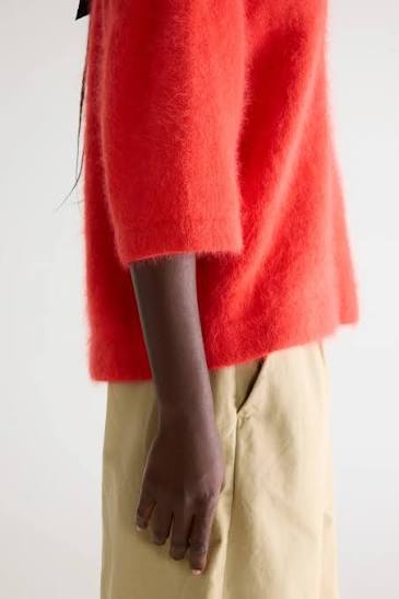 Pull Dime Bellerose en angora coloris salsa