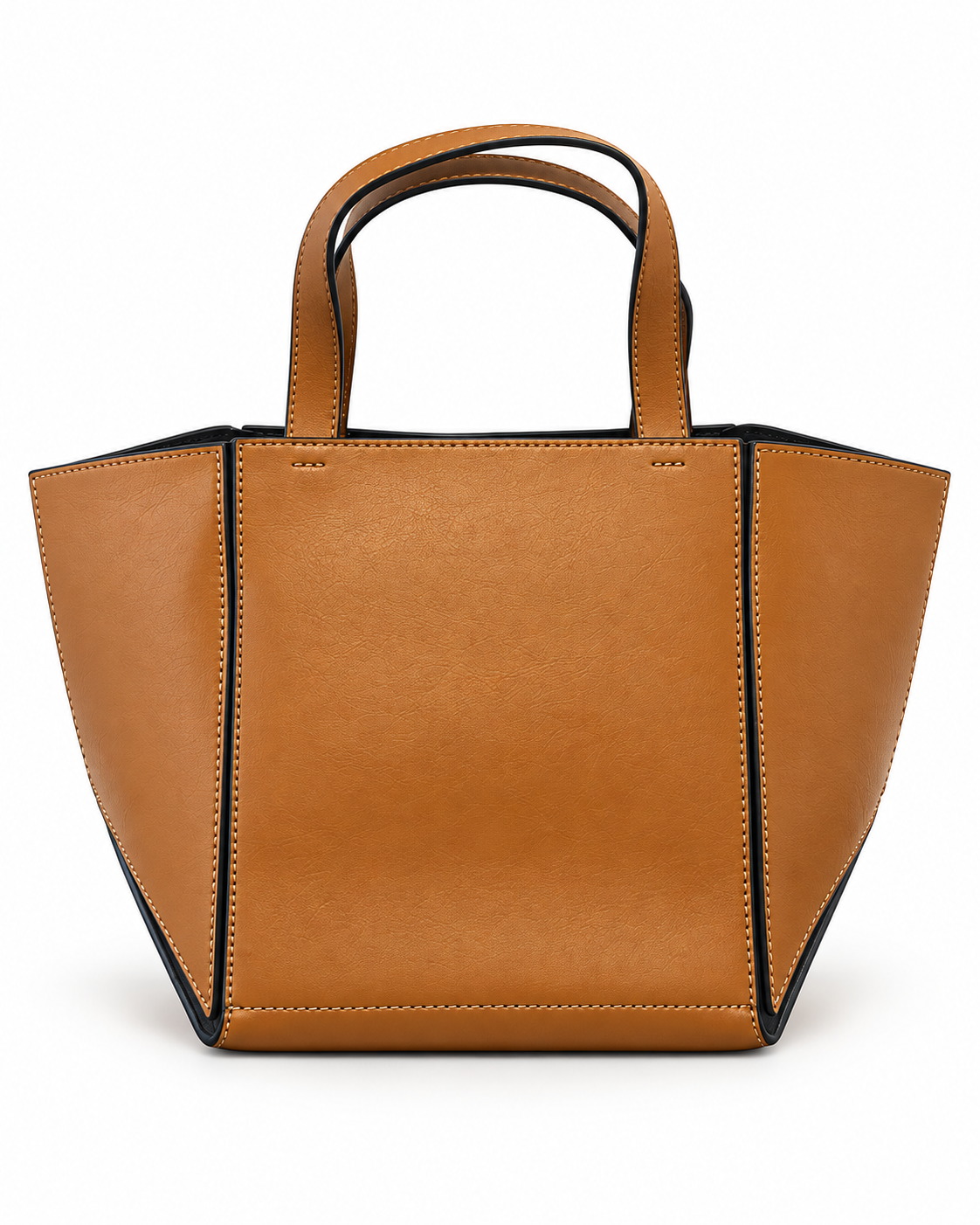 Sac Origami en cuir caramel