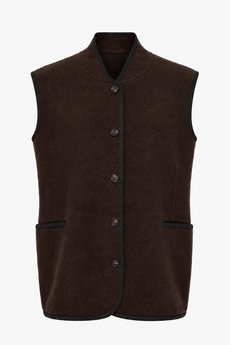 Gilet en laine bouillie Hill Anne-Mi
