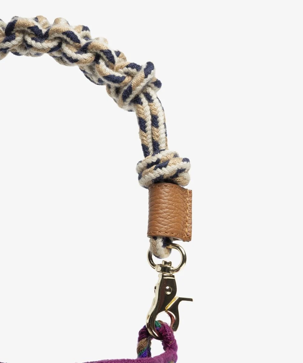 Sac bandoulière taille M avec anse courte en macramé GUANABANA