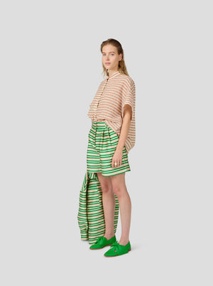 Short beckett en toile rayée heimstone