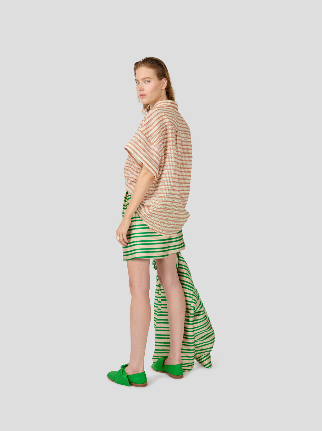 Short beckett en toile rayée heimstone
