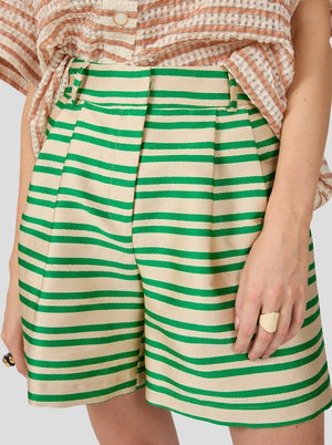 Short beckett en toile rayée heimstone