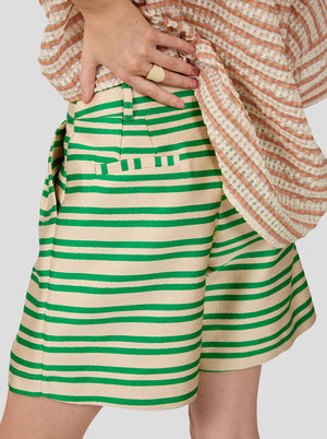 Short beckett en toile rayée heimstone