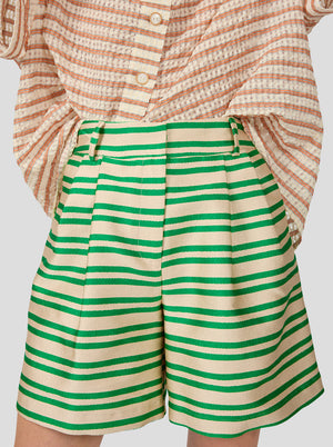 Short beckett en toile rayée heimstone