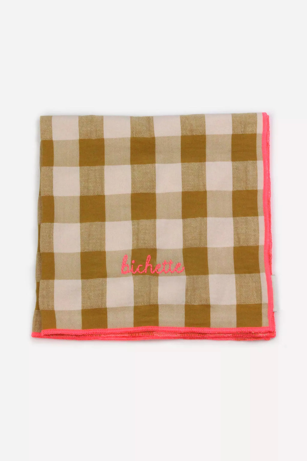 Serviette de table brodée bichette