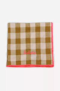 Serviette de table brodée bichette
