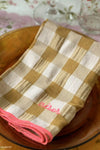 Serviette de table brodée Trésor
