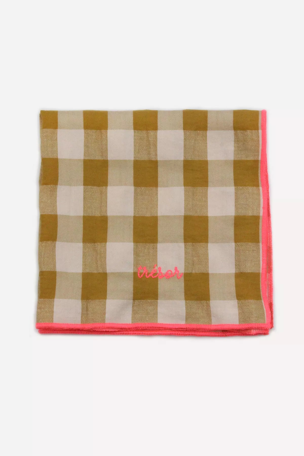 Serviette de table brodée Trésor