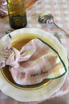 Serviette de table brodée Mon chou