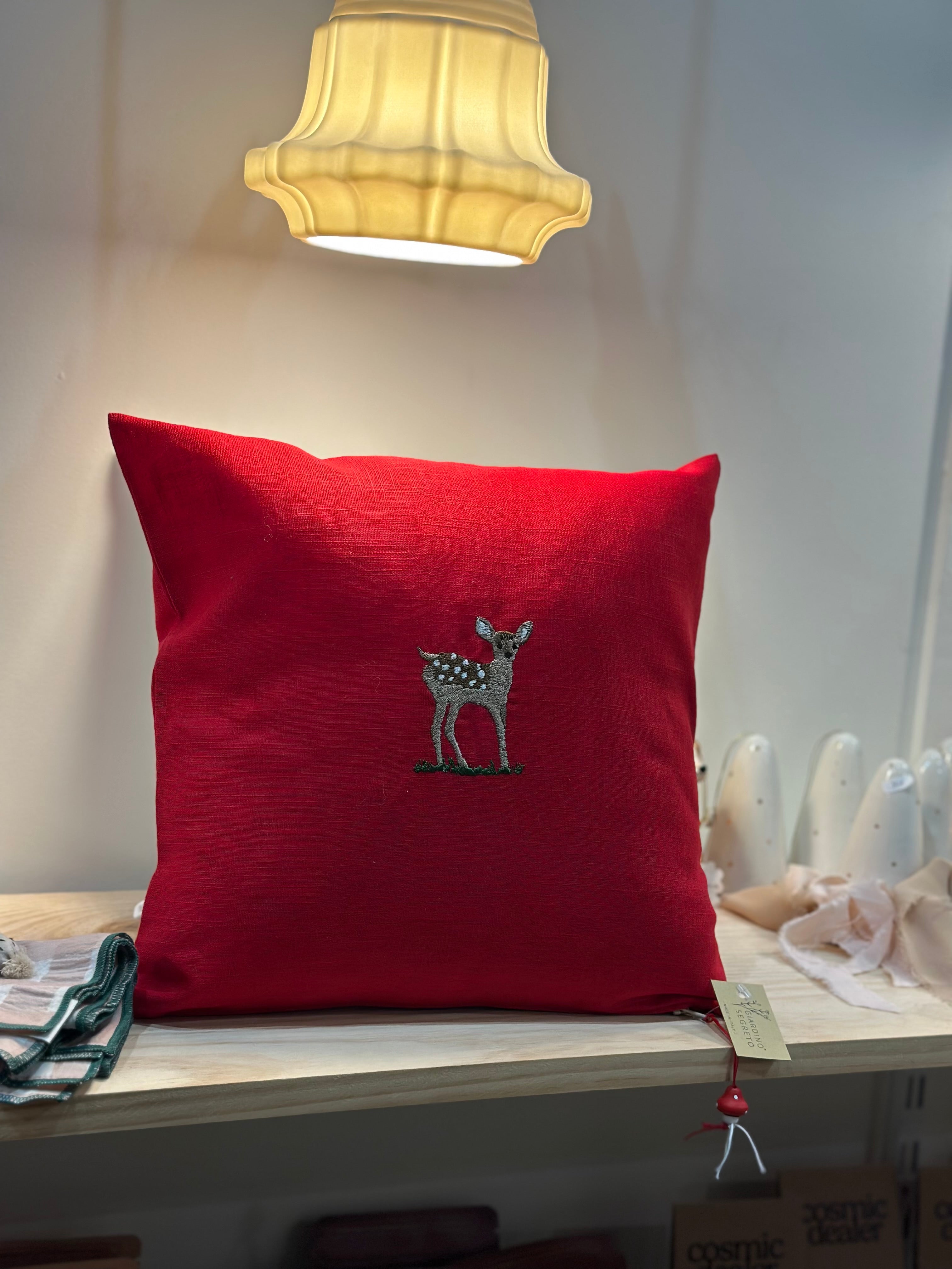 Coussin en lin Bambi
