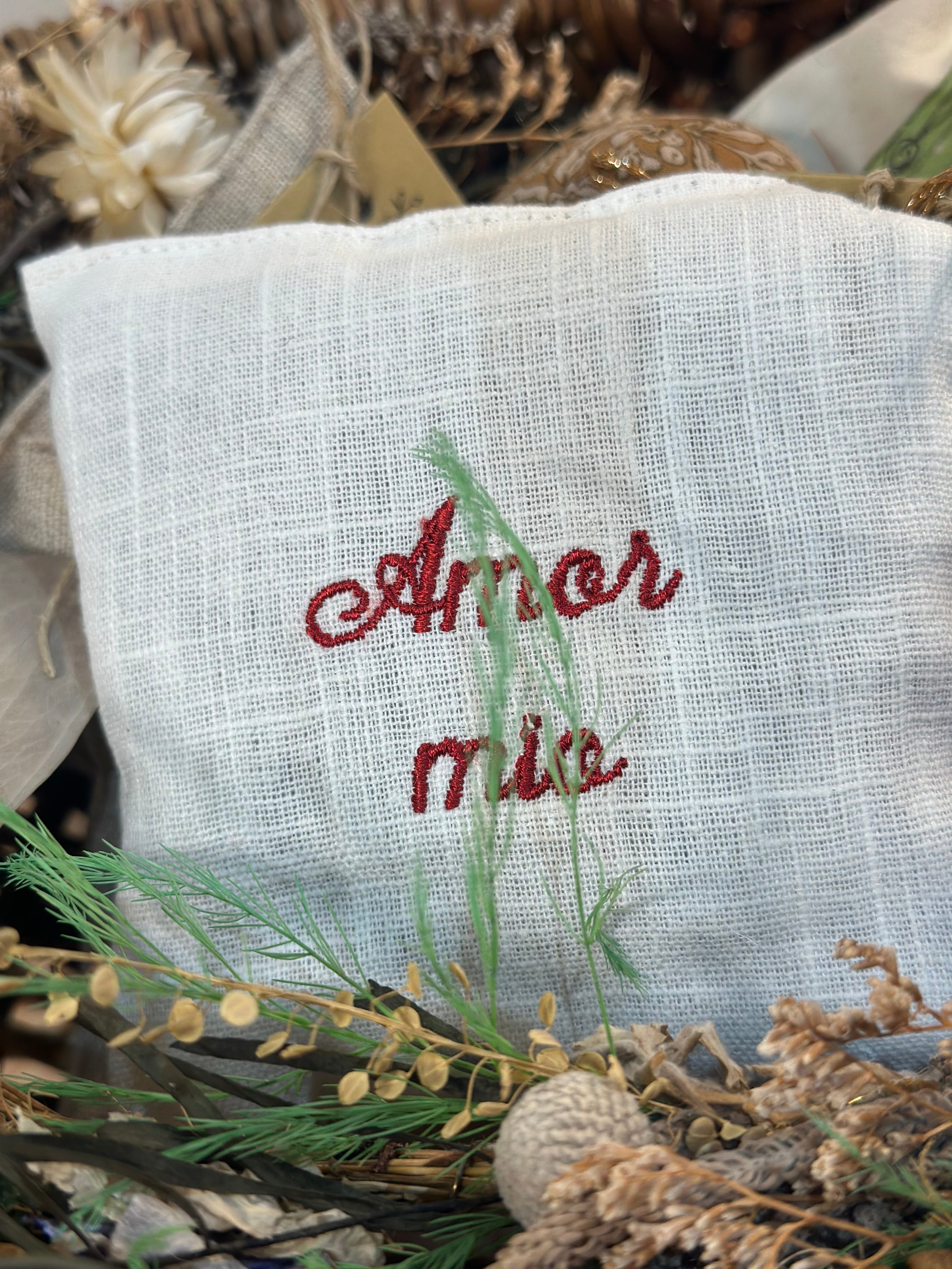 Coussin parfumé en lin à la lavande Amor Mio