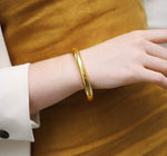 Bracelet jonc acier Draeger or