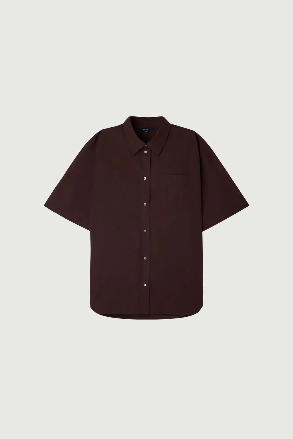 Chemise Bobbie en popeline de coton moka Soeur
