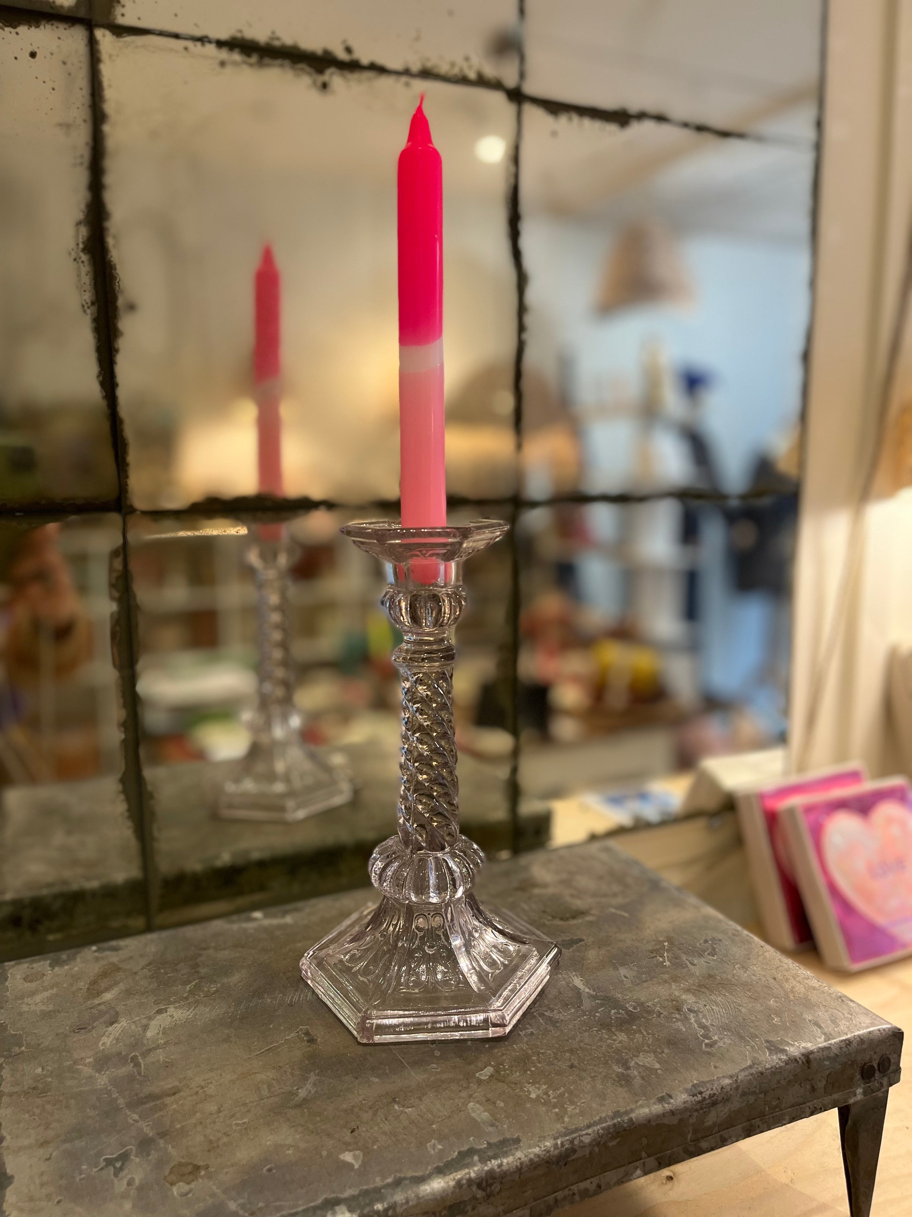 Chandelier ancien en verre taillé